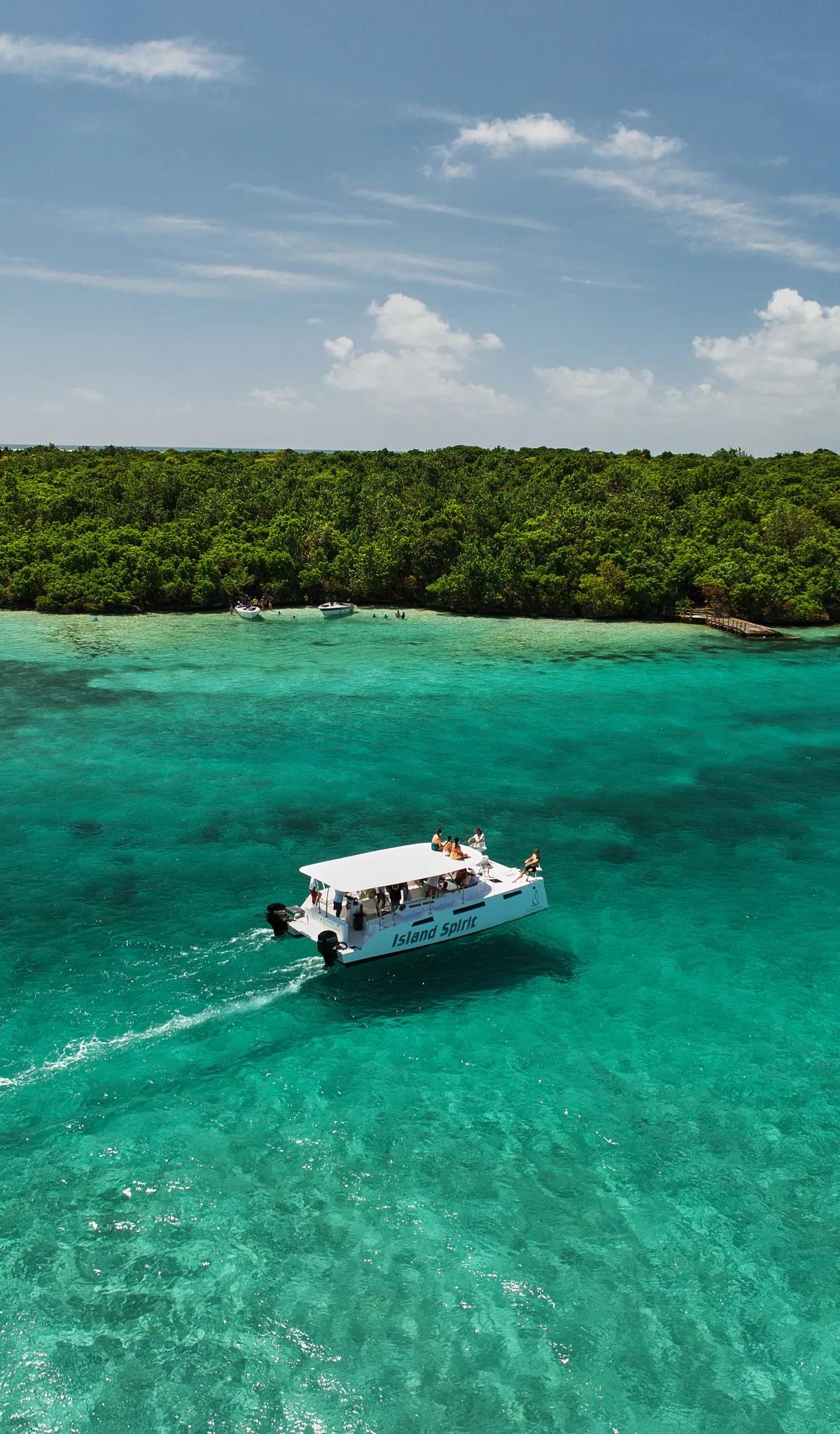 Discovery of the South East Lagoon on shared basis onboard Power Catamaran