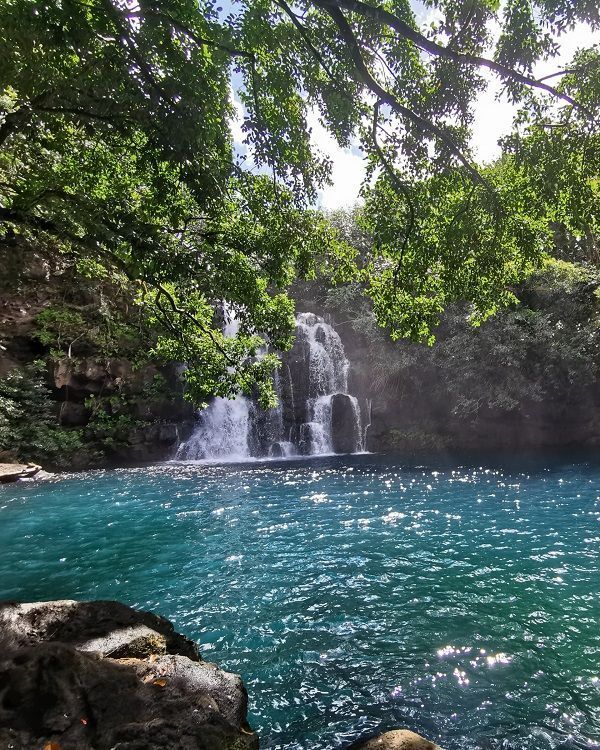 Eau Bleue Waterfall
