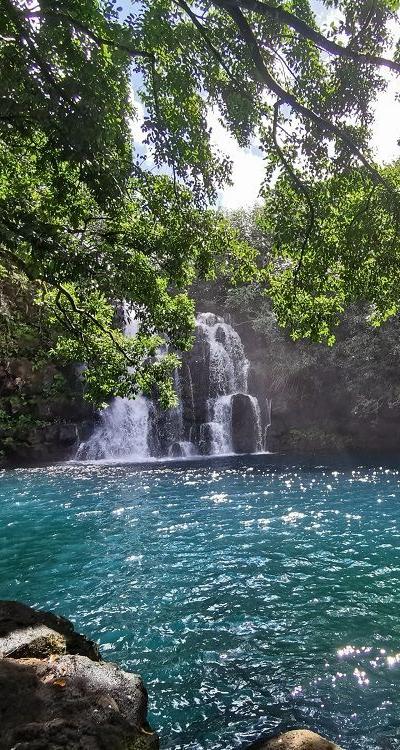 Eau Bleue Waterfall