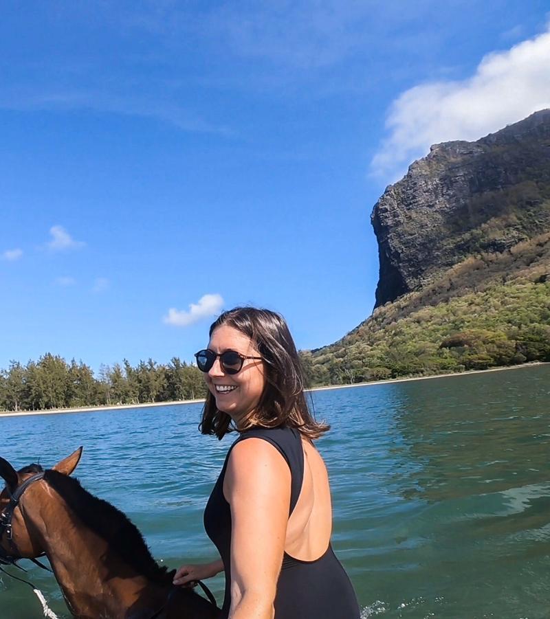 Horse Swimming Le Morne Mauritius