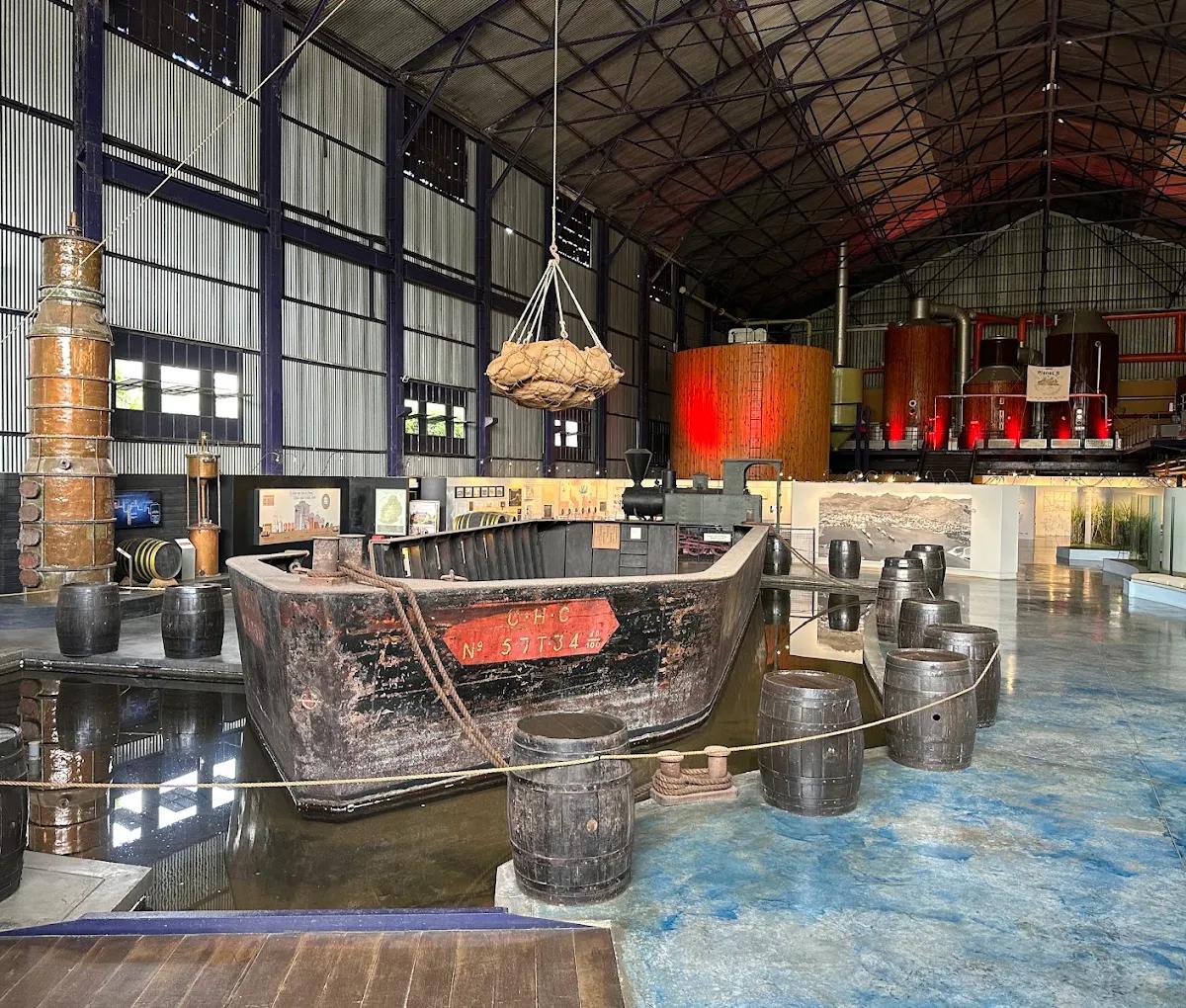 - Mauritian sugar and rum heritage display at L'Aventure du Sucre museum in Pamplemousses.
