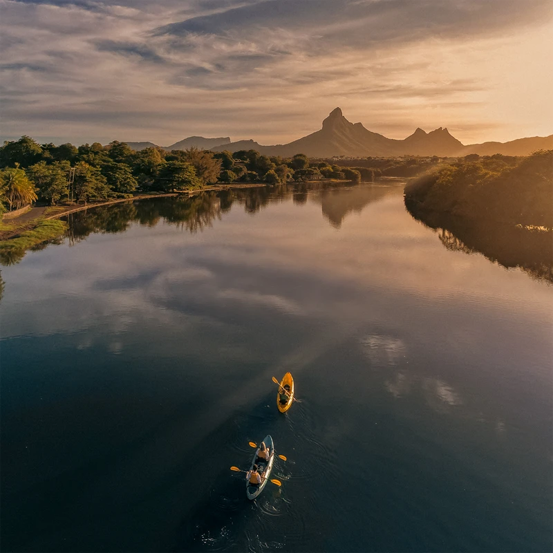 Kayak at Sunrise on the Tamarin River