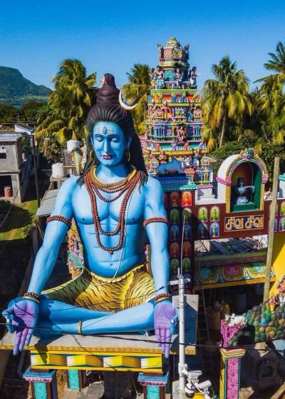 Aum Namah Shivaya Temple Mauritius | Hindu Temple in Petit Bel Air with Lord Shiva Statue