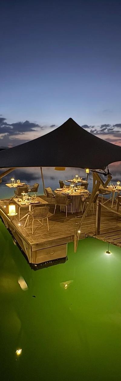 Le Barachois at Constance Le Prince Maurice — a floating restaurant
