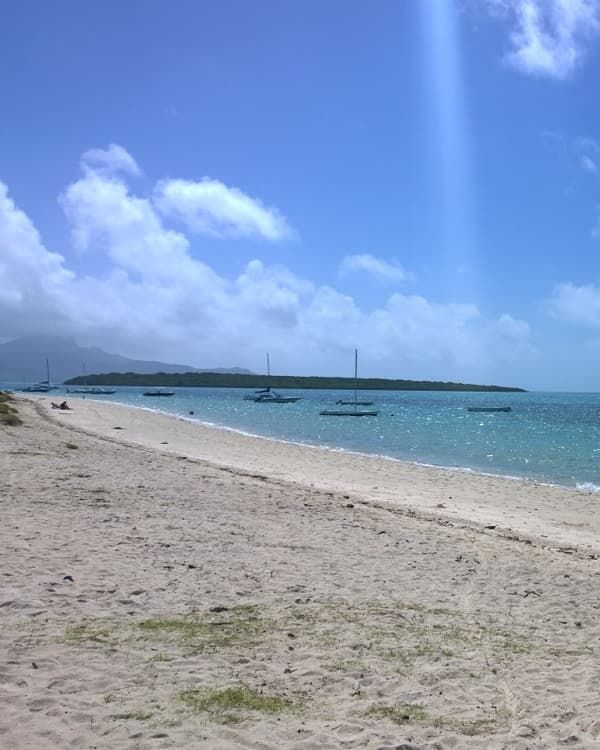 Beautiful Pointe d’Esny Beach, a hidden south-east Mauritius gem close to Blue Bay Marine Park.