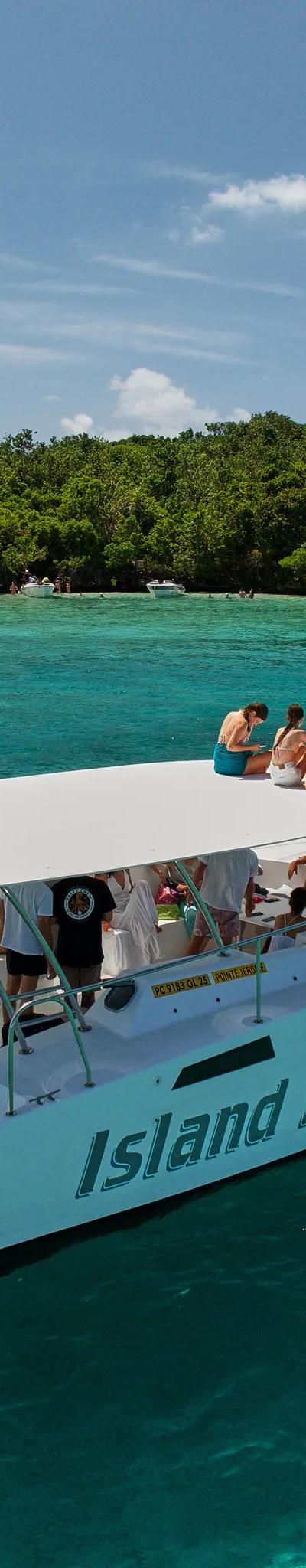 Discovery of the South East Lagoon on shared basis onboard Power Catamaran Beach photo 5