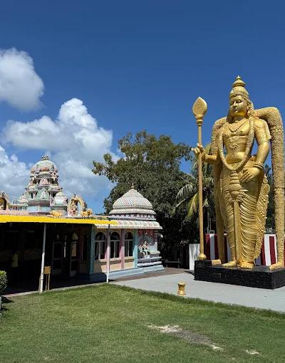 Golden Murugan Statue Mauritius | Tallest Murugan Statue at Cap Malheureux Kovil Beach photo 3