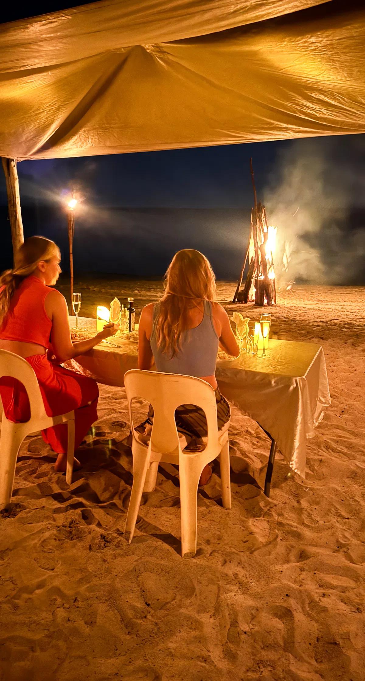 Twilight Bliss: Sunset BBQ & Bonfire Escape at Ile aux Benitiers