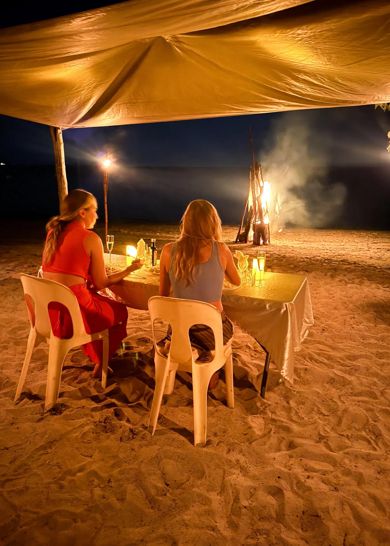 Twilight Bliss: Sunset BBQ & Bonfire Escape at Ile aux Benitiers